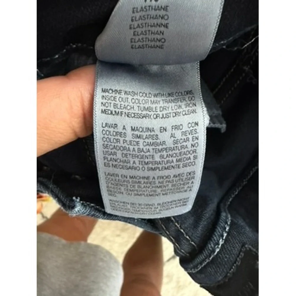 Mother Denim Skinny Jeans Womens 27 Dark Wash Excellent Raw Chewed Hem High Rise - Picture 8 of 8